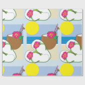 トロピカルバケーションラッピング紙 ラッピングペーパー (フラット)