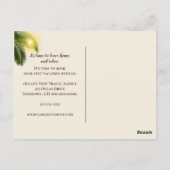 トロピカルバケーション旅行サングラス反射 ポストカード (裏面)