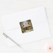 トロピカルバケーション誕生日 スクエアシール (封筒)