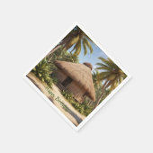 トロピカルバケーション誕生日 スタンダードカクテルナプキン (角)