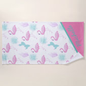 トロピカルバケーション | モノグラムビーチタオル ビーチタオル (正面)