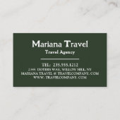 トロピカルバケーション、旅行代理店の名刺 名刺 (裏面)