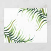 トロピカルバジェット結婚招待状の式。 チラシ (裏面)