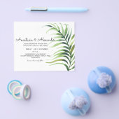 トロピカルバジェット結婚招待状の式。 チラシ (シングル)