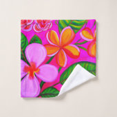 トロピカルバスタオオルセット バスタオルセット (ウォッシュタオル)