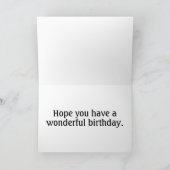 トロピカルバタフライイラストレーションハッピーバースデー カード (内部)