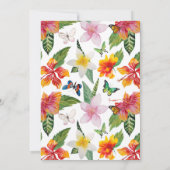 トロピカルバタフライガールベビーシャワー招待状 招待状 (裏面)