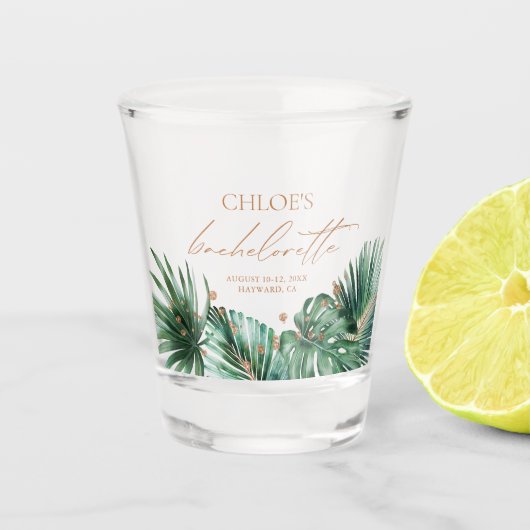 トロピカルバチェロレッテウィークエンドパーティーのお願い ショットグラス (正面)
