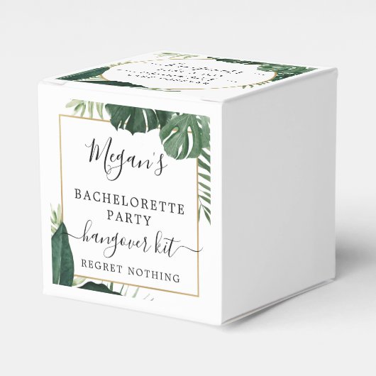 トロピカルバチェロレットパーティーハングオーバーサバイバルキット フェイバーボックス (正面サイド)