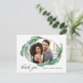 トロピカルバナナのに感謝葉 ポストカード (スタンド正面)