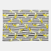 トロピカルバナナストライプス キッチンタオル (横)