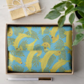 トロピカルバナナドッグスパターン(の模様が)あるかわいい 薄葉紙 (ギフト)