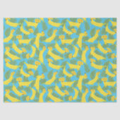 トロピカルバナナドッグスパターン（の模様が）あるかわいい 薄葉紙 (正面)