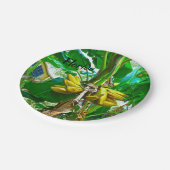 トロピカルバナナパームツリーセントオーガスティンフロリダ ペーパープレート (アングル)