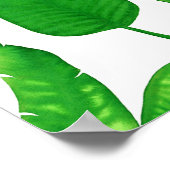 トロピカルバナナパーム葉プリントA4水彩 ポスター (角)