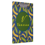 トロピカルバナナブルーリーフモノグラム クリップボード (右)