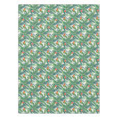 トロピカルバナナモンステラ葉パーム&フラワー テーブルクロス (正面)