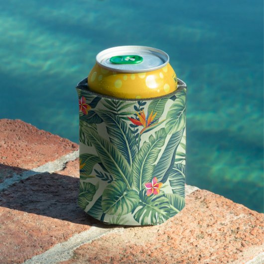 トロピカルバナナモンステラ葉パーム&フラワー 缶クーラー (インサイチュ プール)