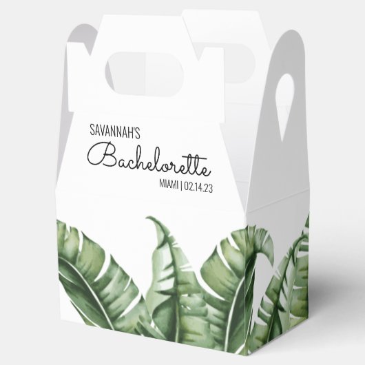トロピカルバナナリーフブライズメイドパーティー フェイバーボックス (オープン)