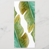 トロピカルバナナリーフ結婚のメニューカード メニュー (裏面)