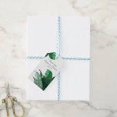 トロピカルバナナリーフ結婚の感謝ラベル ギフトタグ (より糸付き)