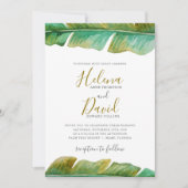 トロピカルバナナリーフ結婚式招待状 招待状 (正面)