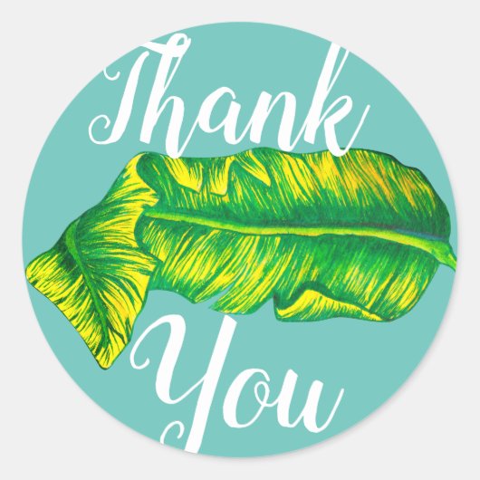 トロピカルバナナリーフ ラウンドシール (正面)