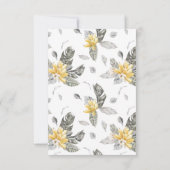 トロピカルバナナ葉ナブライダルシャワー 招待状 (裏面)