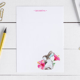 トロピカルバニーパーソナライズされたウォーター 便箋