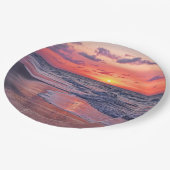 トロピカルバハマサンセットパラダイスビーチ ペーパープレート (アングル)