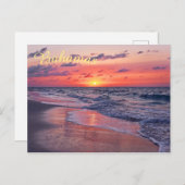 トロピカルバハマサンセットパラダイスビーチ ポストカード (正面/裏面)