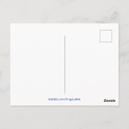 トロピカルバハマサンセットパラダイスビーチ ポストカード (裏面)