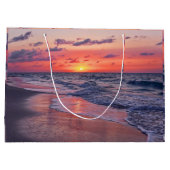 トロピカルバハマサンセットパラダイスビーチ ラージペーパーバッグ (裏面)