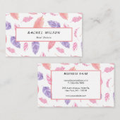 トロピカルバラホワイト不動産仲介業者 名刺 (正面/裏面)