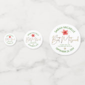 トロピカルバルミツワー3フォトグリーン金ゴールドフローラ コンフェッティ (裏面)