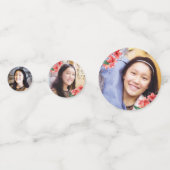 トロピカルバルミツワー3フォトブラック金ゴールドフローラ コンフェッティ (正面)