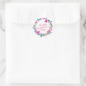 トロピカルバレンタインデーフローラ枠シール ラウンドシール (バッグ)