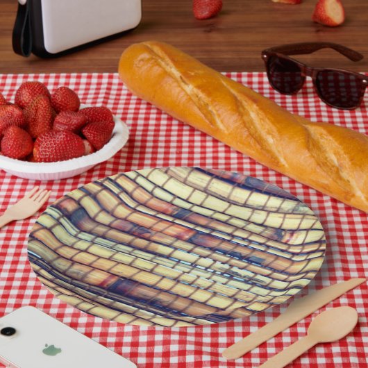 トロピカルバンブーディナーパーティー紙プレート ペーパープレート (ピクニック)