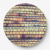 トロピカルバンブーディナーパーティー紙プレート ペーパープレート (正面)