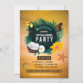 トロピカルバースデーパーティーへの招待 招待状 (正面)