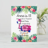 トロピカルバースデーパーティーへの招待 招待状 (スタンド正面)