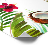 トロピカルバースデーパーティーウェルカムサイン ポスター (角)