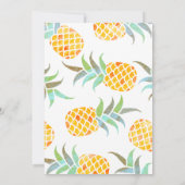 トロピカルバースデーパーティーサマーパイナップルビーチ 招待状 (裏面)