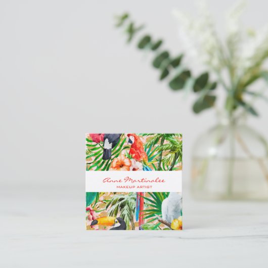 トロピカルバーズスクエアビジネスカード スクエア名刺 (スタンド正面)