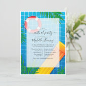 トロピカルバーチャルプール誕生日パーティー 招待状 (スタンド正面)