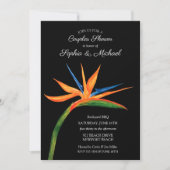 トロピカルバードオブパラダイスカップルシャワー招待状 (正面)