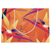 トロピカルバードオブパラダイスサンセットルアウ（ハワイ式宴会）抱き枕 ラージペーパーバッグ (正面)