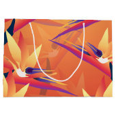 トロピカルバードオブパラダイスサンセットルアウ（ハワイ式宴会）抱き枕 ラージペーパーバッグ (裏面)