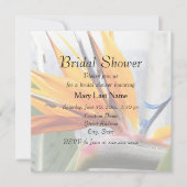 トロピカルバードオブパラダイスフローラブライダルシャワー 招待状 (正面)