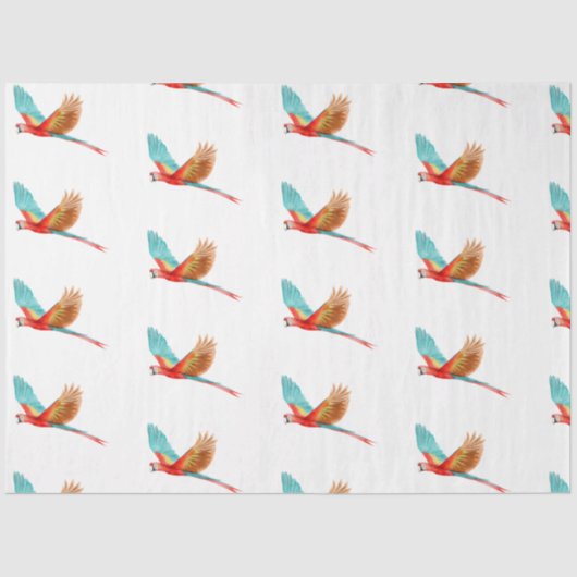 トロピカルバードシリーズ：スカーレットマコーデザイン2 薄葉紙 (正面)